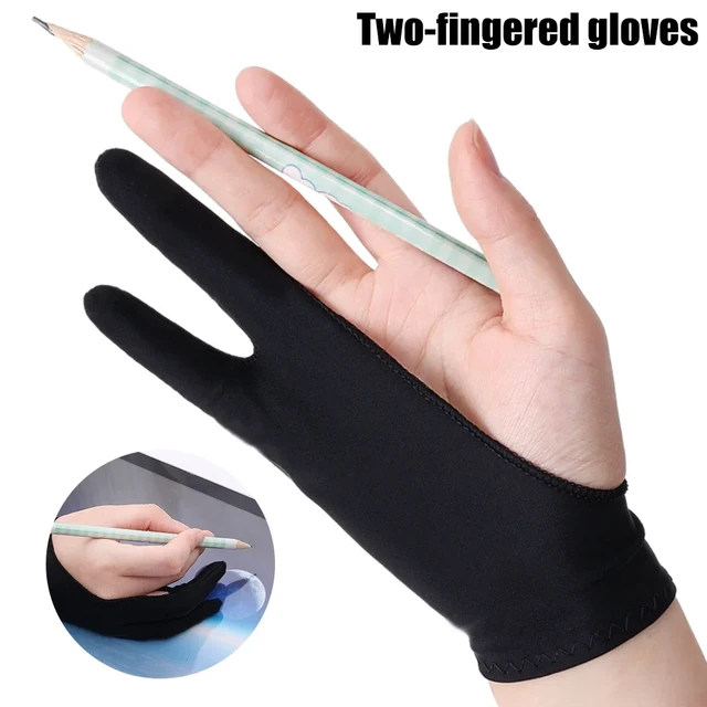 4/1pcs Drawing Glove Anti-touch Two-Fingers Gloves for IPad Graphics  Drawing Tablet Sketch Artist Smudge Guard Painting Gloves - AliExpress